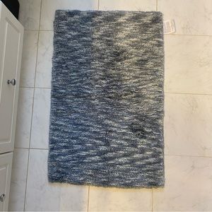 Heather Blue Shag Bathroom Rug